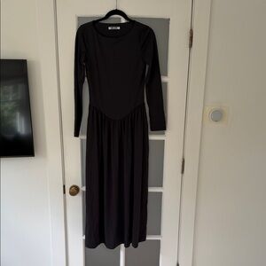 Ciao Lucia Elegant Black Long Sleeve Dress